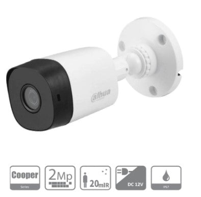 Cámara Dahua HAC-B2A21-28 Tipo Bala 2 MP (1080p) Lente de 2.8 mm, iR 20 Mts - Análoga