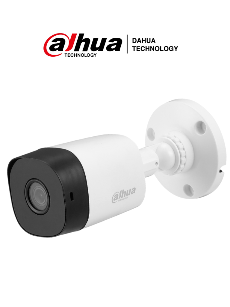 Cámara Dahua HAC-B1A51N-0280B Tipo Bala de 5 MP, Lente de 2.8 mm, 106 Grados de Apertura, iR de 20 Mts, IP67, Análoga