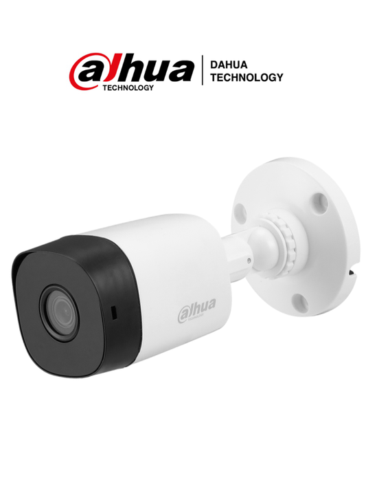 Cámara Dahua HAC-B1A51N-0280B Tipo Bala de 5 MP, Lente de 2.8 mm, 106 Grados de Apertura, iR de 20 Mts, IP67, Análoga