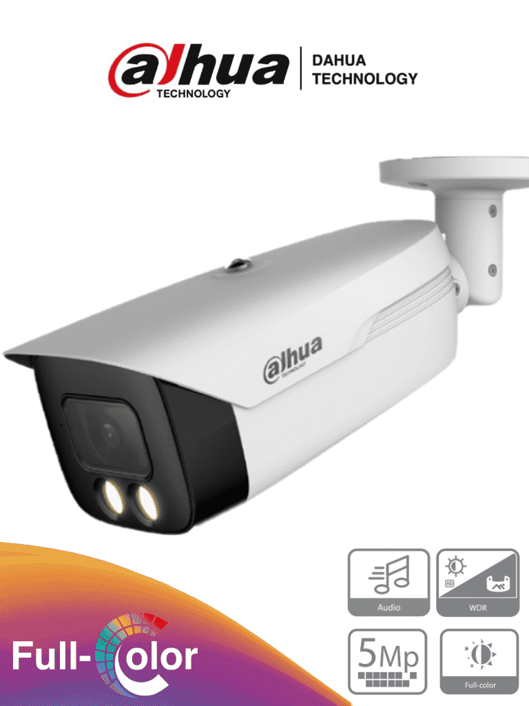 Cámara Dahua HAC-HFW1509MHN-A-LED-0360B-S2 Tipo Bala de 5 MP, Lente de 3.6 mm, Microfono Integrado, iR de 50 Mts, IP67, Análoga