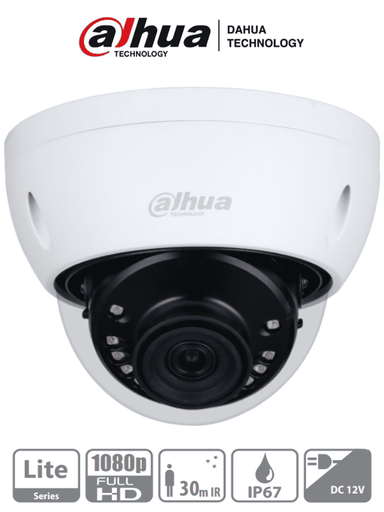 Cámara Dahua HAC-HDBW1200E-28 Tipo Domo Antivandalica de 2 MP (1080p), Lente de 2.8 mm, 115 Grados De Apertura, iR de 30 Mts, Análoga