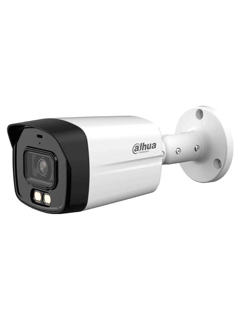 Cámara Dahua HAC-HFW1809TLM-A-LED Tipo Bala de 8 MP (4K), Lente de 2.8 mm, 106 Grados De Apertura, Microfono Integrado, iR de 40 Mts, Super Adapt, Análoga
