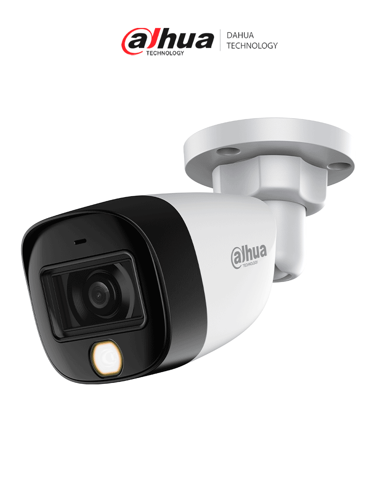 Cámara Dahua HAC-HFW1801C-IL-A Tipo Bala de 8 MP (4K), Lente de 2.8 mm, Iluminador Dual Para Entornos Obscuros, 106 Grados De Apertura, iR de 20 Mts, Super Adapt, Microfono Integrado, Análoga
