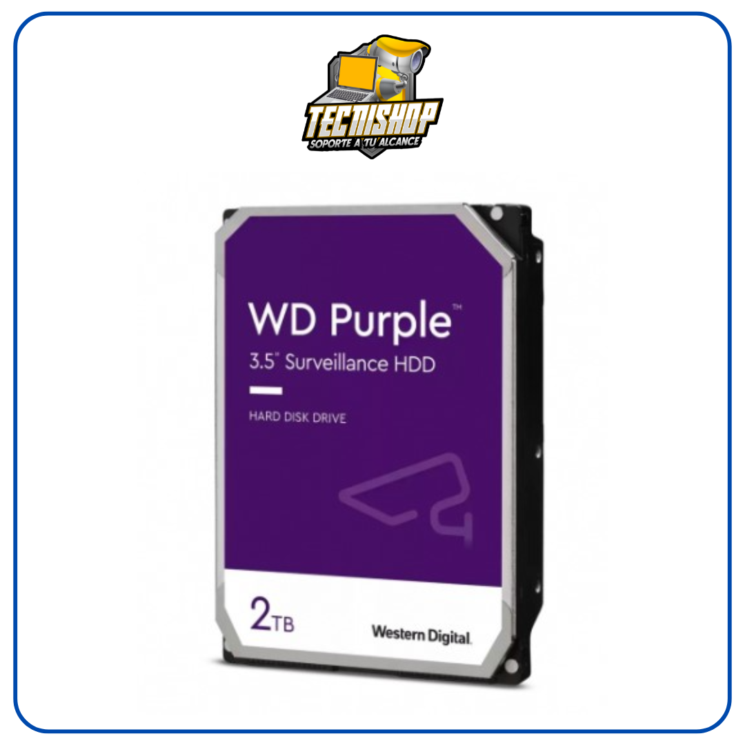 Disco Duro Purple de 2 TB / 5400 RPM / Optimizado para Soluciones de Videovigilancia / Uso 24-7