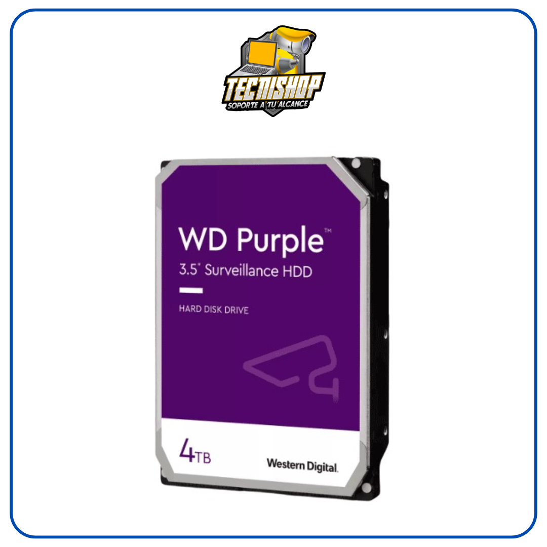 Disco Duro Purple de 4 TB / 5400 RPM / Optimizado para Soluciones de Videovigilancia / Uso 24-7